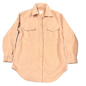 Joie Anthropologie Light Pink Button Down Shirt Jacket Size Small